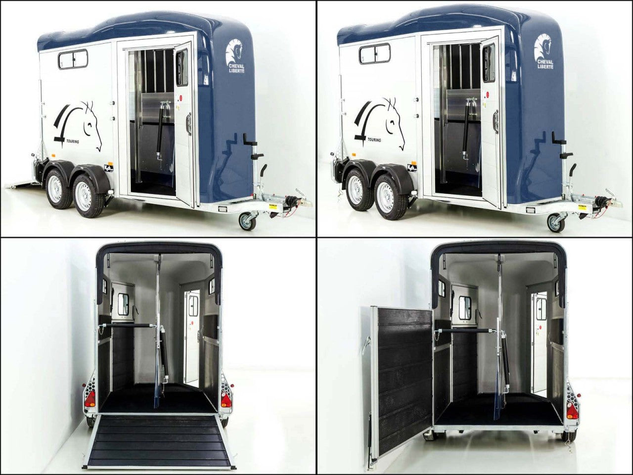 Cheval Liberte Pferdeanhänger Touring Country| Pullman-Fahrwerk| Frontausstieg| blau-Neu
