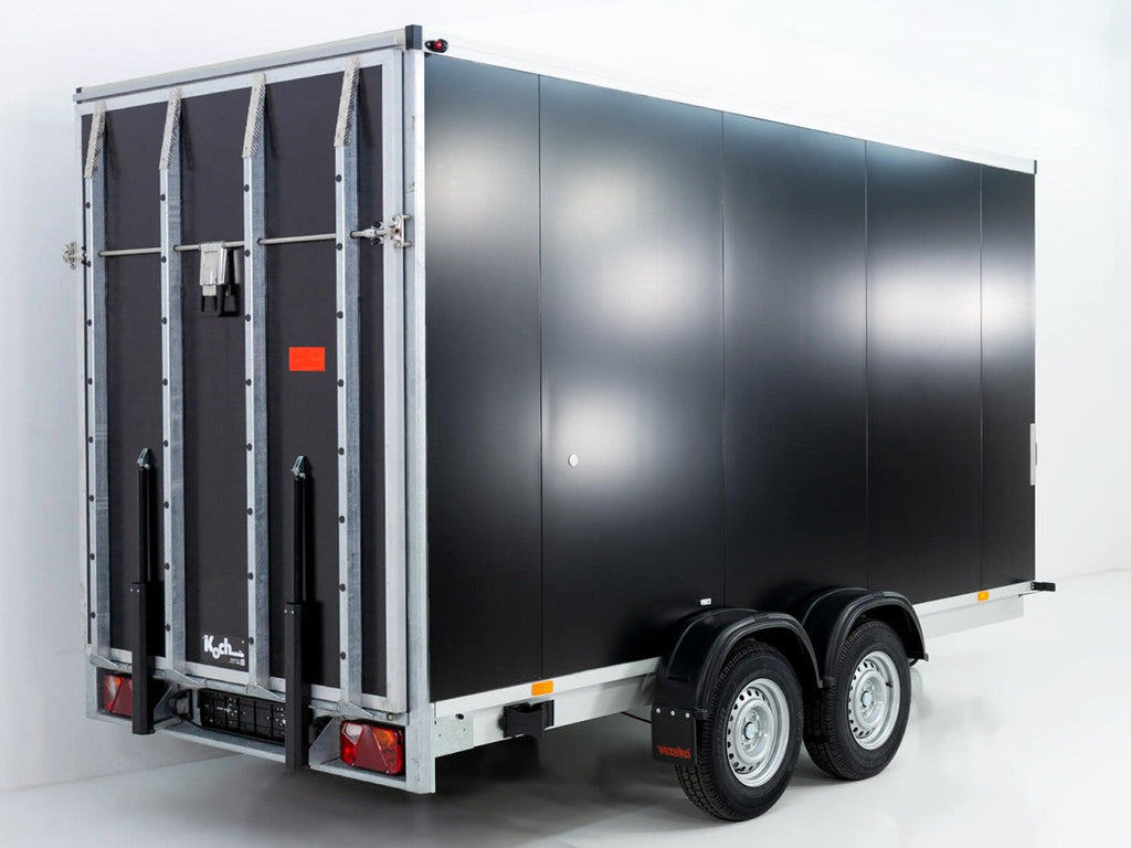 Vezeko Kofferanhänger 204x405cm Höhe:205cm 2,7t|Rampe|schwarz-Neu