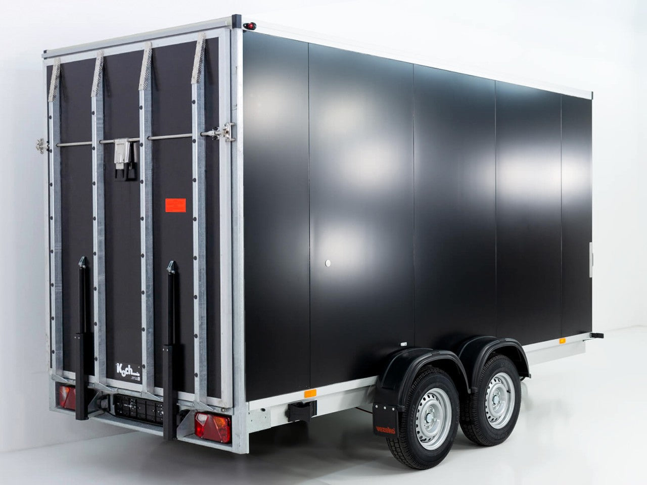 Vezeko Kofferanhänger 204x405cm Höhe:205cm 2,7t|Rampe|schwarz-Neu