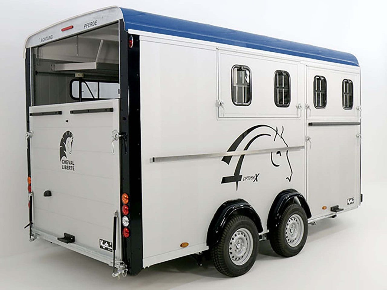 Cheval Liberte Pferdeanhänger Maxi 4|4 Pferde|Pullman-Fahrwerk|100km/h|blau-Neu