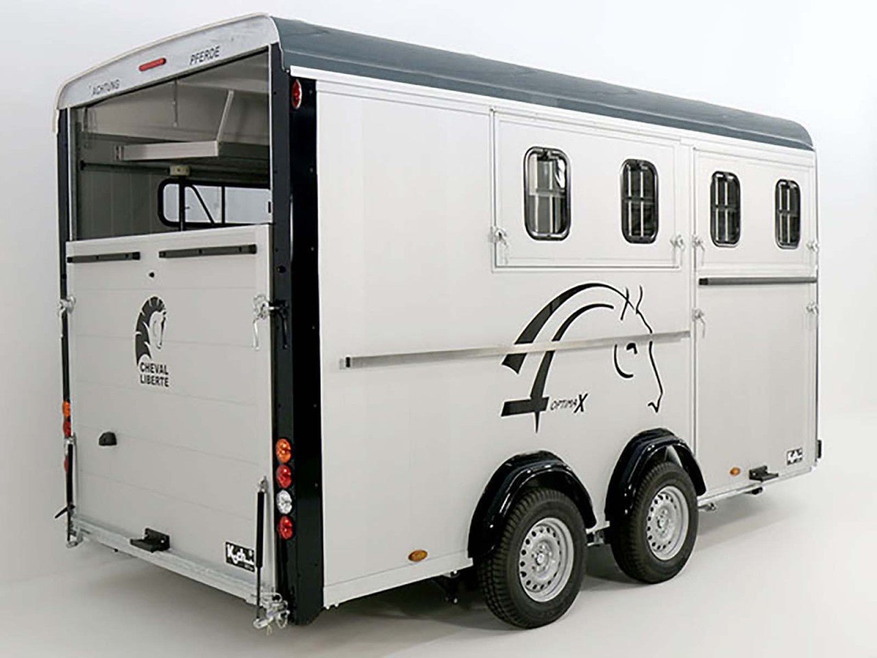 Cheval Liberte Pferdeanhänger Maxi 4|4 Pferde|Pullman-Fahrwerk|100km/h|grau-Neu