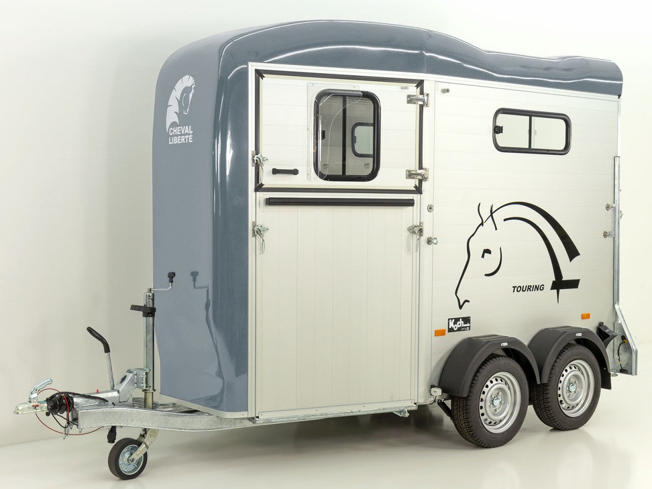 Cheval Liberte Pferdeanhänger Touring One 1,5er|Pullman-Fahrwerk|Frontausstieg|grau-Neu