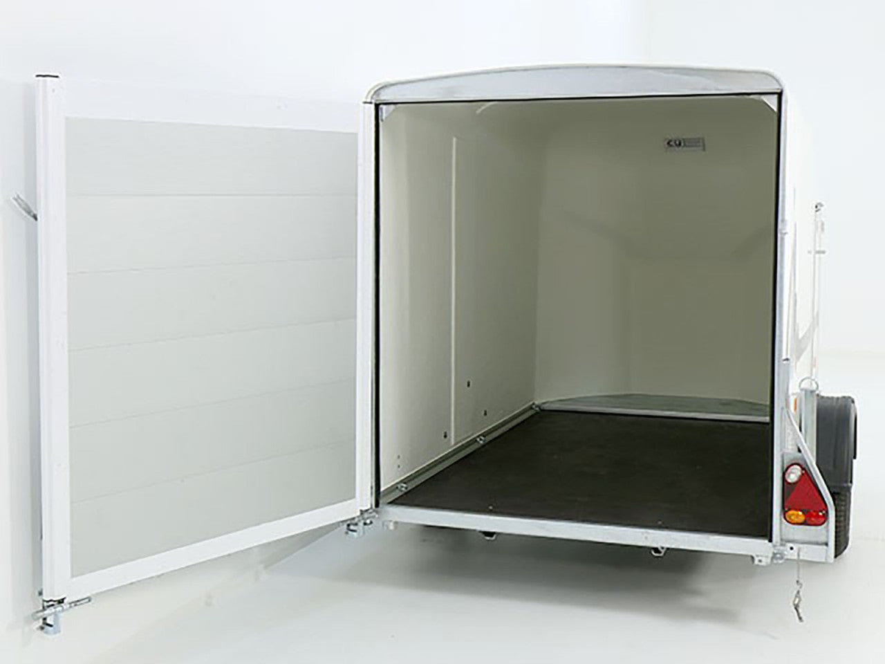 Debon Kofferanhänger Cargo 1300 Vollpoly 150x290cm H:160cm|Tür|weiß-Neu
