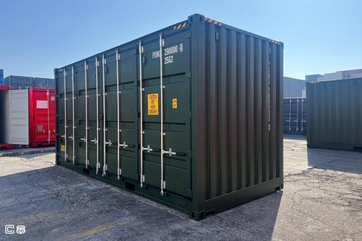 Seecontainer 20 Fuß High Cube One-Trip mit Seitenöffnung