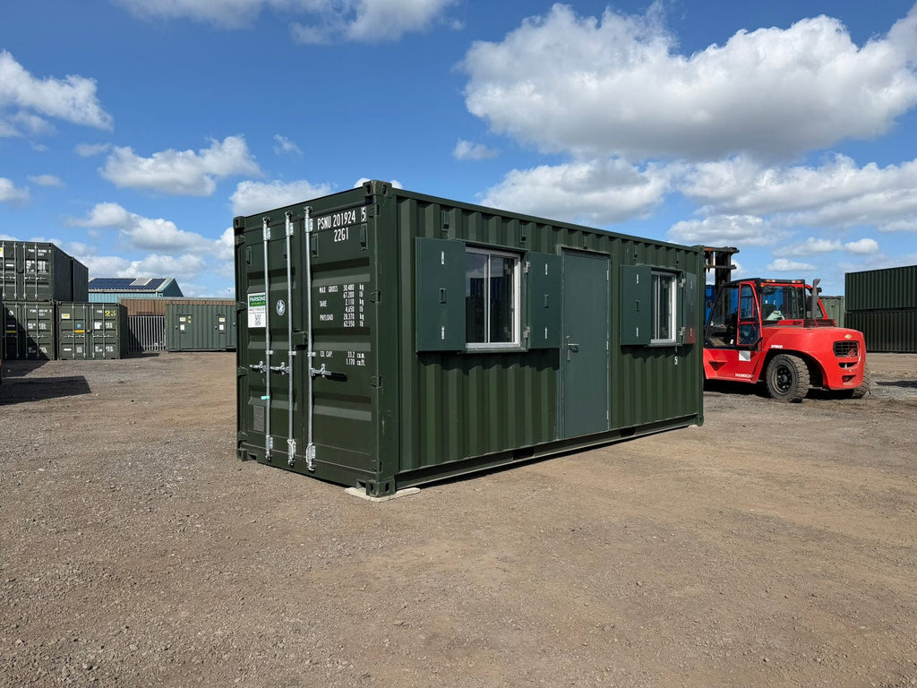 Bürocontainer 20 Fuß gebraucht (ausgebauter Seecontainer)