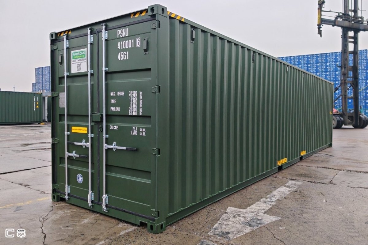Seecontainer 40 Fuß High Cube One-Trip (1. Reise, neuwertig)