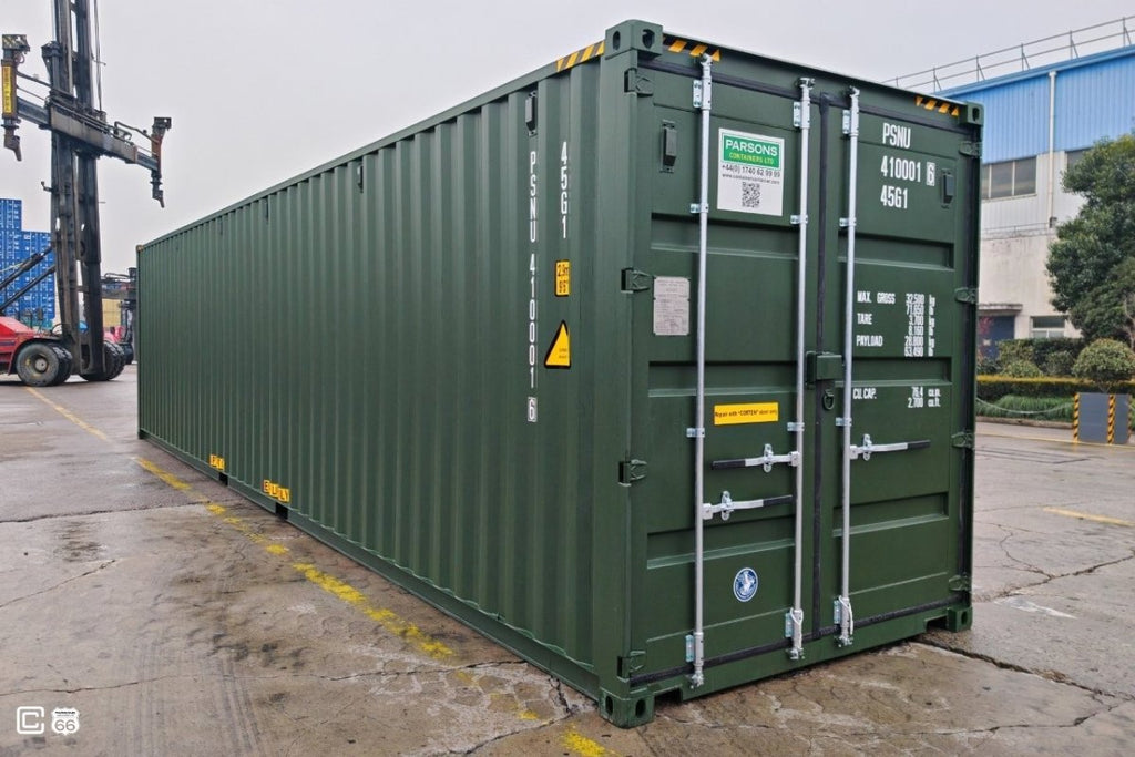 Seecontainer 40 Fuß High Cube One-Trip (1. Reise, neuwertig)