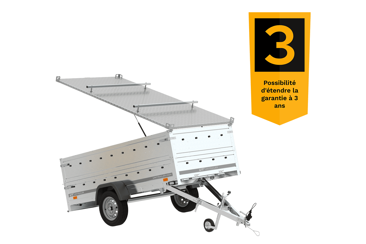 Leichter Anhänger mit Plane Garden Trailer 264 KIPP, BIS-Seiten und Stützrad
