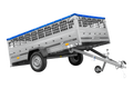 Remorque légère 264x150 UNITRAILER GARDEN 265 KIPP avec ridelles grillagées, châssis H-0 et bâche bleue