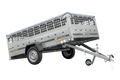 Remorque légère 264x150 UNITRAILER GARDEN 265 KIPP avec ridelles grillagées, châssis H-0 et bâche grise