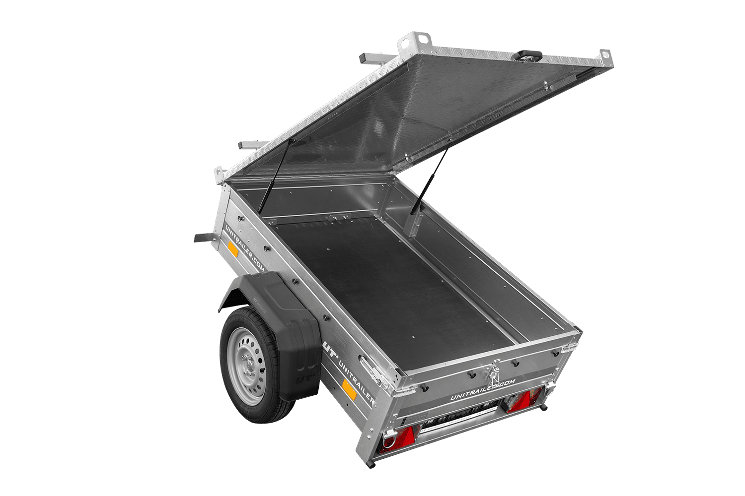 Einachsanhänger 750 kg PTAC 150x106 Garden Trailer 150 KIPP mit Aluminiumhaube