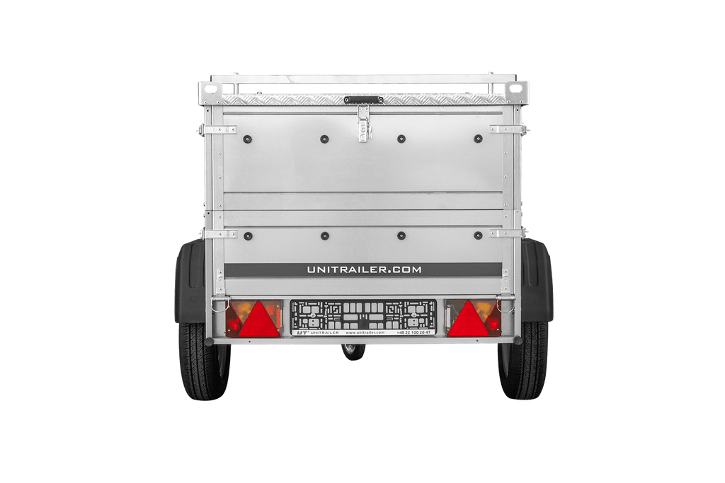 Einachsanhänger 150x106 UNITRAILER GARDEN 150 KIPP mit Seitenwänden, zusätzlichen Bordwänden und Aluminiumhaube