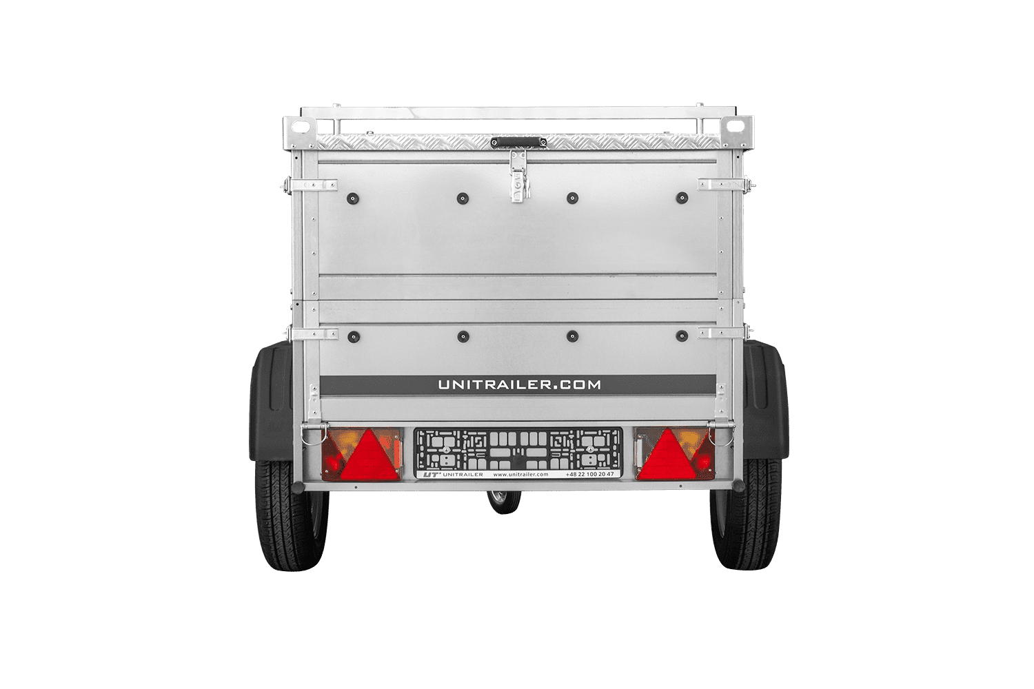 Einachsanhänger 150x106 UNITRAILER GARDEN 150 KIPP mit Seitenwänden, zusätzlichen Bordwänden und Aluminiumhaube