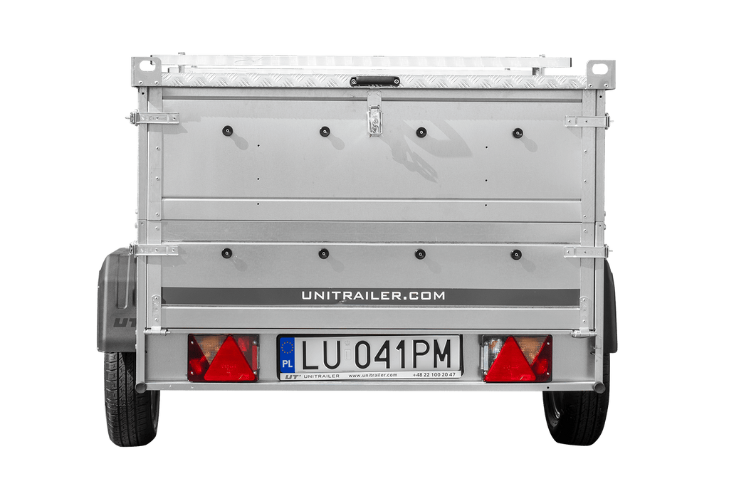 Leichter Anhänger 200x125 UNITRAILER GARDEN 201 KIPP mit BIS-Seitenwänden und Aluminiumabdeckung