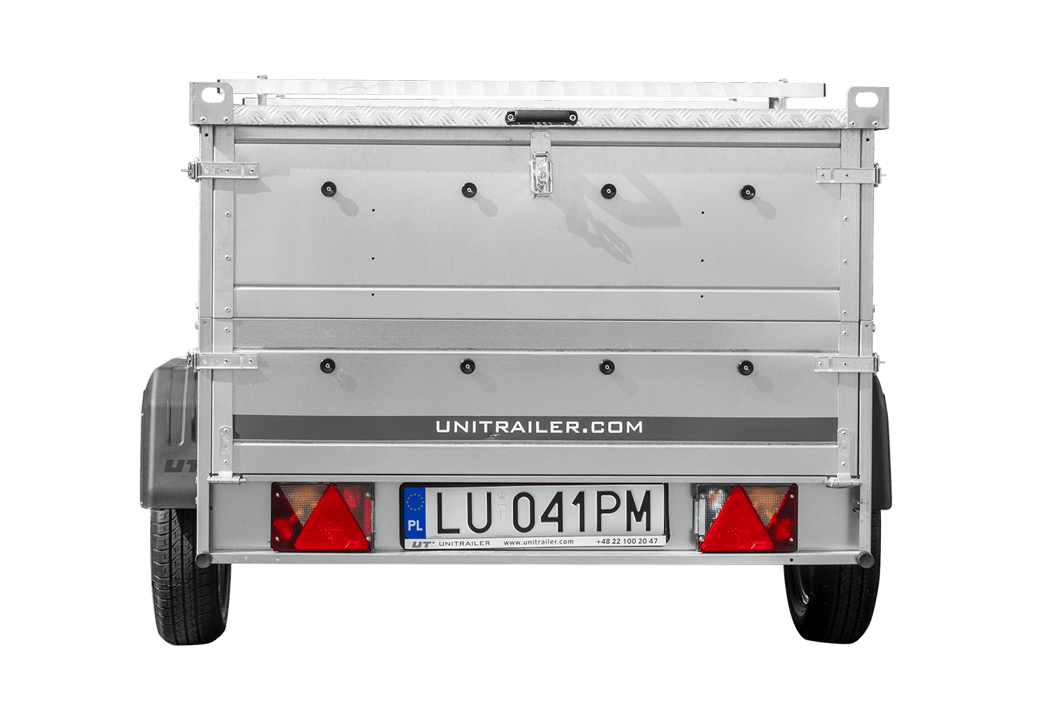 Leichter Anhänger 200x125 UNITRAILER GARDEN 201 KIPP mit BIS-Seitenwänden und Aluminiumabdeckung