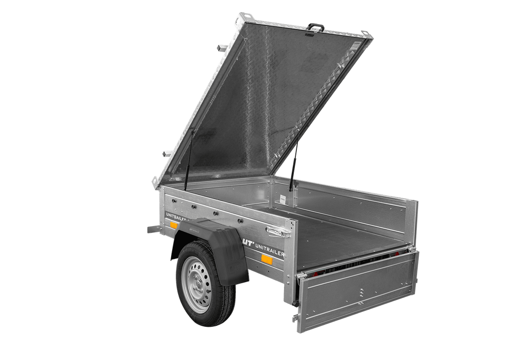 Einachsanhänger 750 kg PTAC 150x106 Garden Trailer 150 KIPP mit Aluminiumhaube