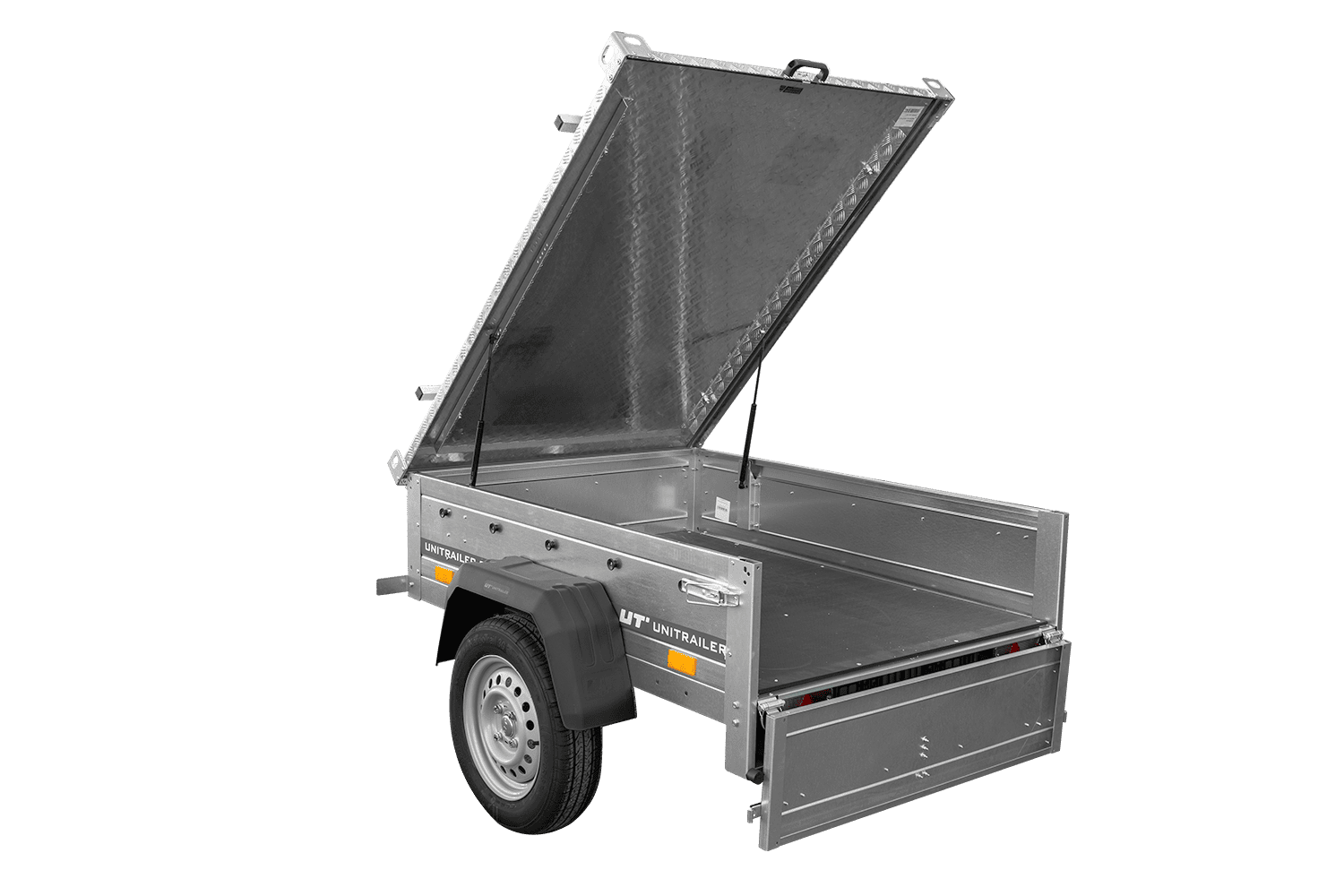 Einachsanhänger 750 kg PTAC 150x106 Garden Trailer 150 KIPP mit Aluminiumhaube