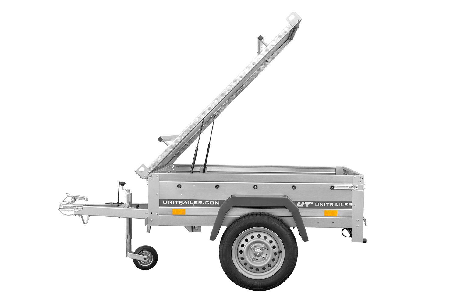 Einachsanhänger 750 kg PTAC 150x106 Garden Trailer 150 KIPP mit Aluminiumhaube