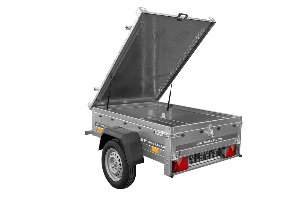Einachsanhänger 750 kg PTAC 150x106 Garden Trailer 150 KIPP mit Aluminiumhaube