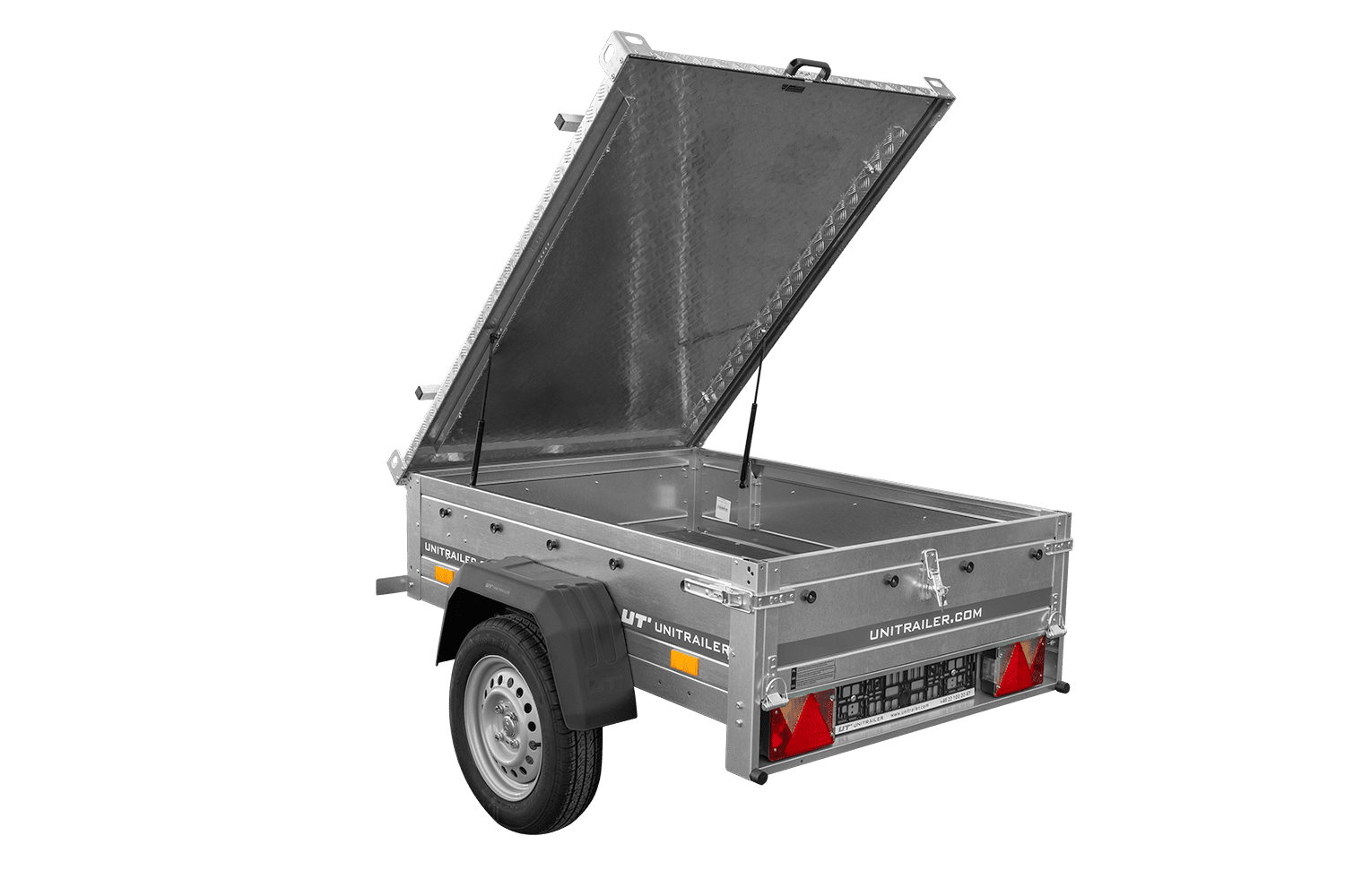 Einachsanhänger 750 kg PTAC 150x106 Garden Trailer 150 KIPP mit Aluminiumhaube
