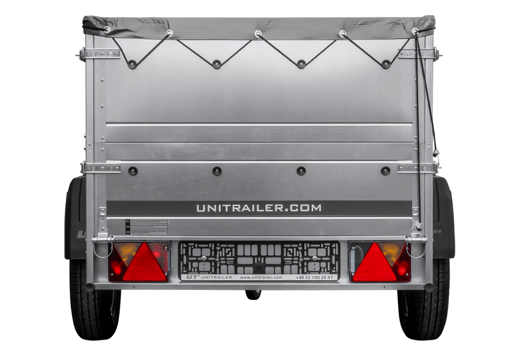 Neuer Anhänger 200x106 mit flacher Plane, erhöhten Bordwänden und Stützrad - Garden Trailer 200 KIPP