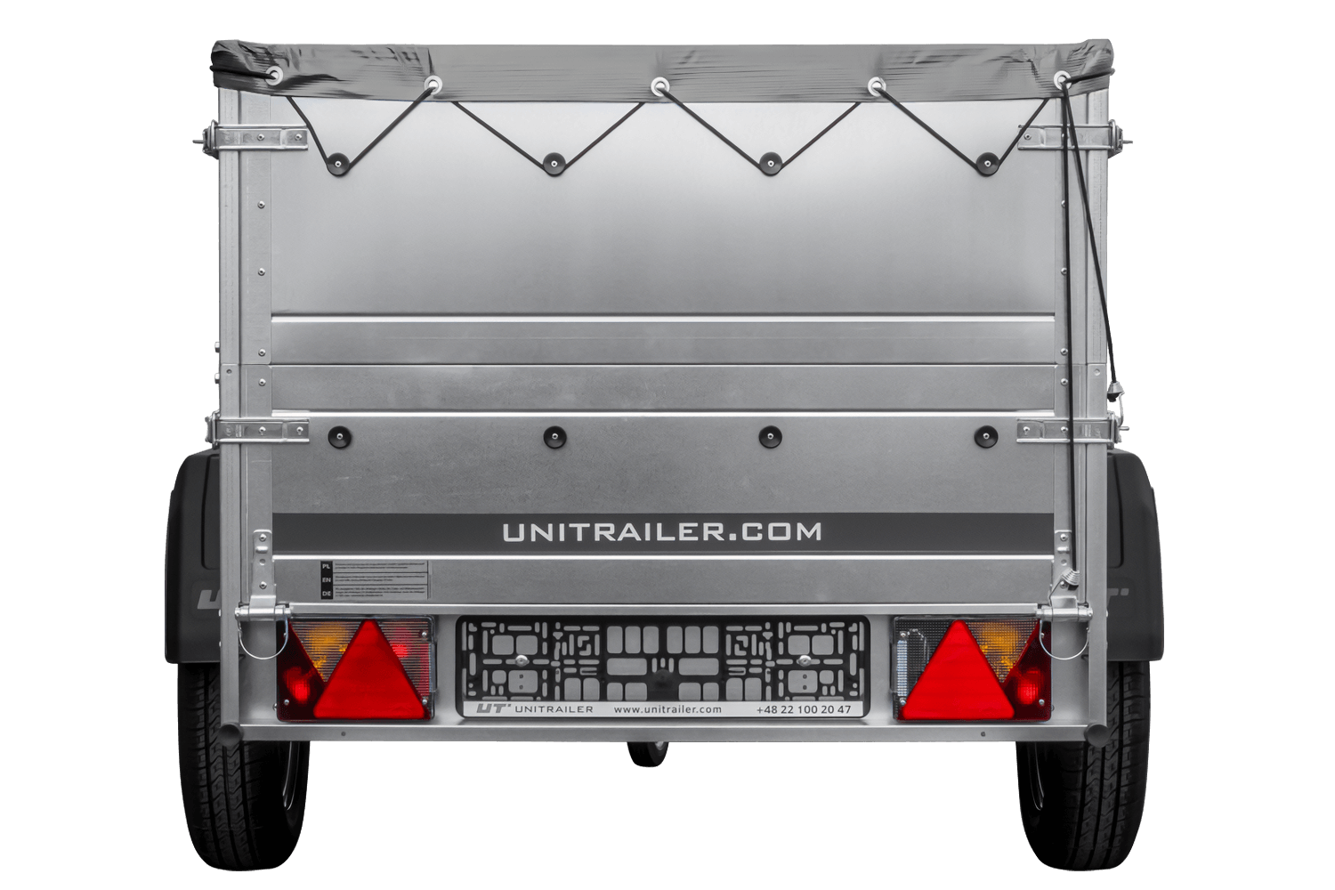 Neuer Anhänger 200x106 mit flacher Plane, erhöhten Bordwänden und Stützrad - Garden Trailer 200 KIPP