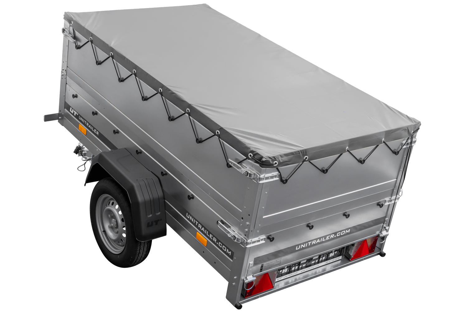 Neuer Anhänger 200x106 mit flacher Plane, erhöhten Bordwänden und Stützrad - Garden Trailer 200 KIPP