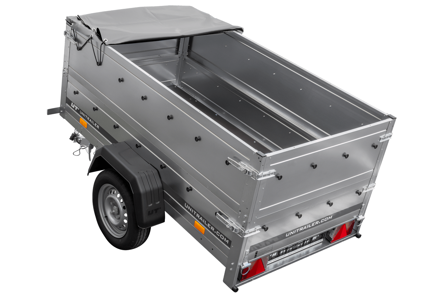 Neuer Anhänger 200x106 mit flacher Plane, erhöhten Bordwänden und Stützrad - Garden Trailer 200 KIPP
