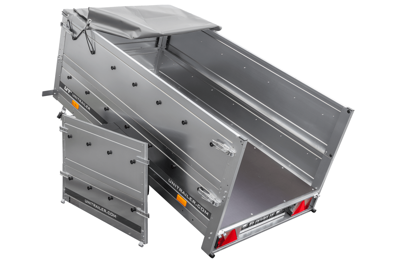 Neuer Anhänger 200x106 mit flacher Plane, erhöhten Bordwänden und Stützrad - Garden Trailer 200 KIPP
