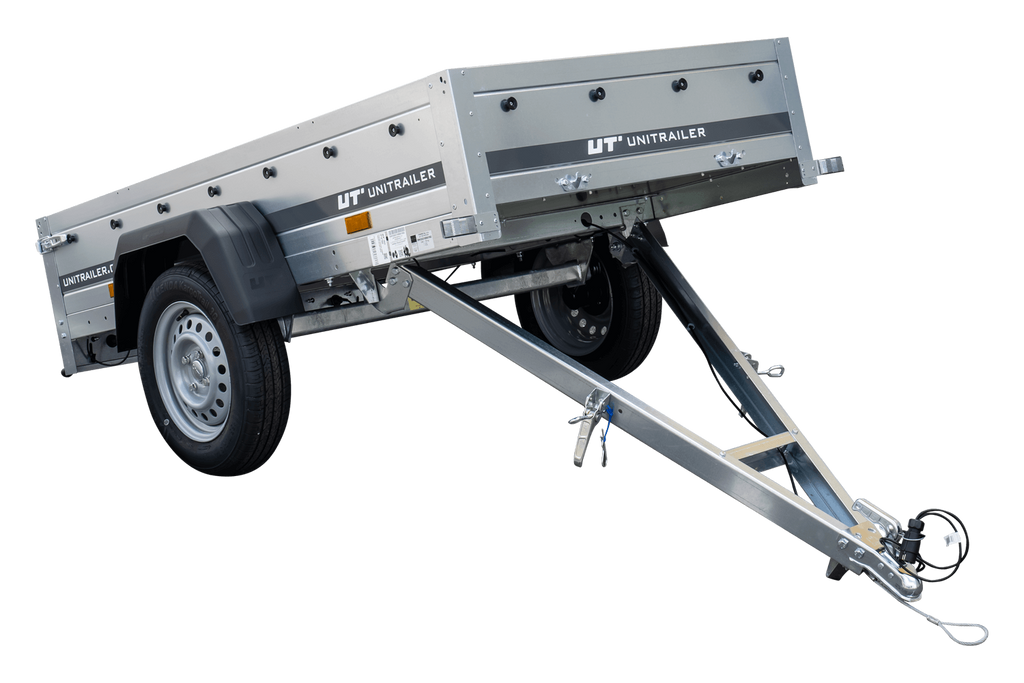 Neuer Anhänger 200x106 mit flacher Plane, erhöhten Bordwänden und Stützrad - Garden Trailer 200 KIPP