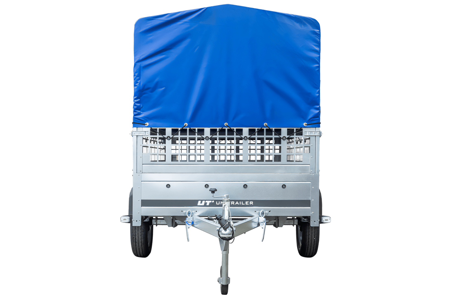 UNITRAILER Garden Trailer 230 KIPP Gebrauchter Planenanhänger 230 × 126 cm mit Gittererhöhungen, Hochplane und Stützrad