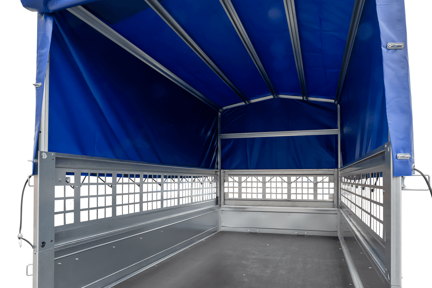 UNITRAILER Garden Trailer 230 KIPP Gebrauchter Planenanhänger 230 × 126 cm mit Gittererhöhungen, Hochplane und Stützrad