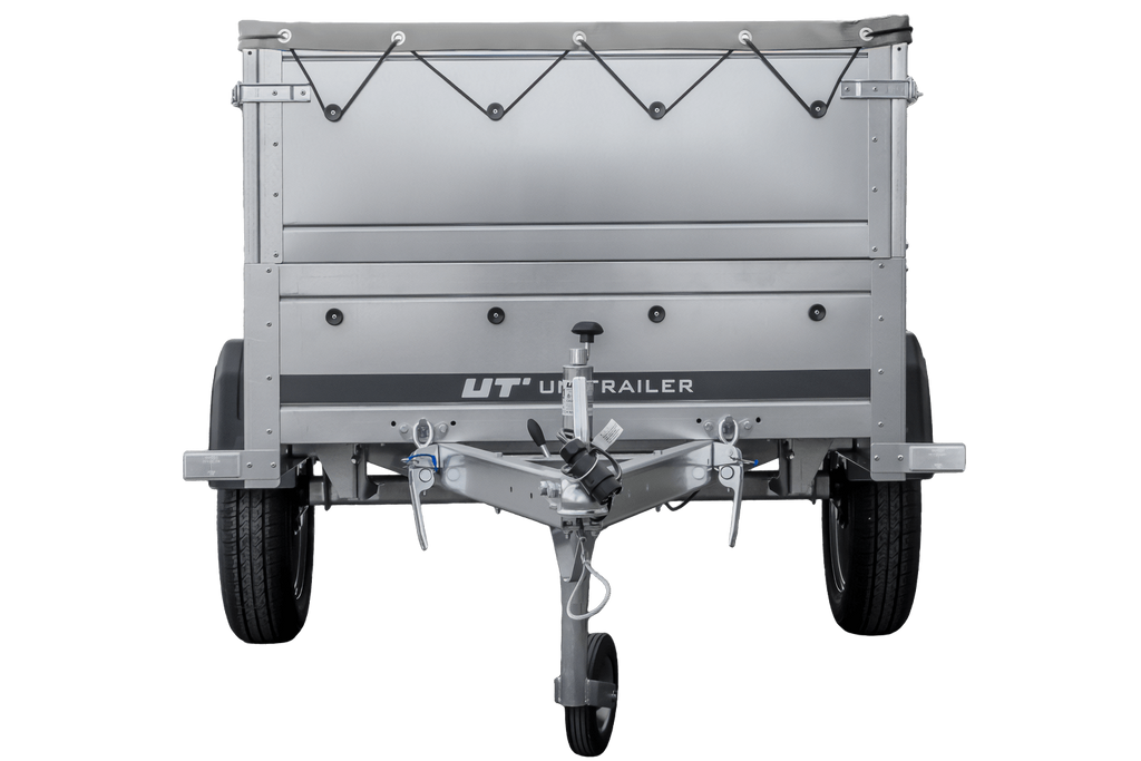 Neuer Anhänger 200x106 mit flacher Plane, erhöhten Bordwänden und Stützrad - Garden Trailer 200 KIPP