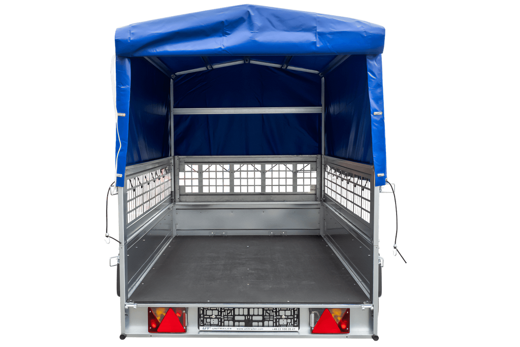 UNITRAILER Garden Trailer 230 KIPP Gebrauchter Planenanhänger 230 × 126 cm mit Gittererhöhungen, Hochplane und Stützrad