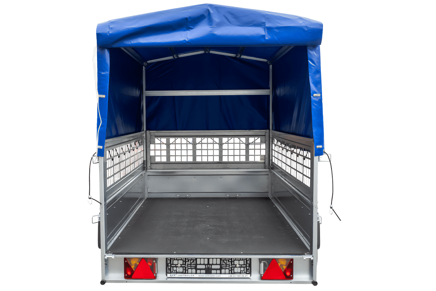 UNITRAILER Garden Trailer 230 KIPP Gebrauchter Planenanhänger 230 × 126 cm mit Gittererhöhungen, Hochplane und Stützrad