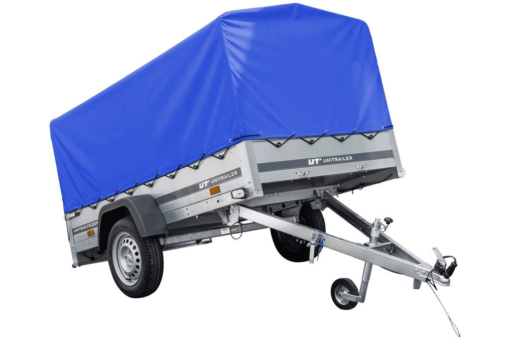 UNITRAILER Garden Trailer 230 KIPP – Straßenanhänger mit hoher blauer Plane