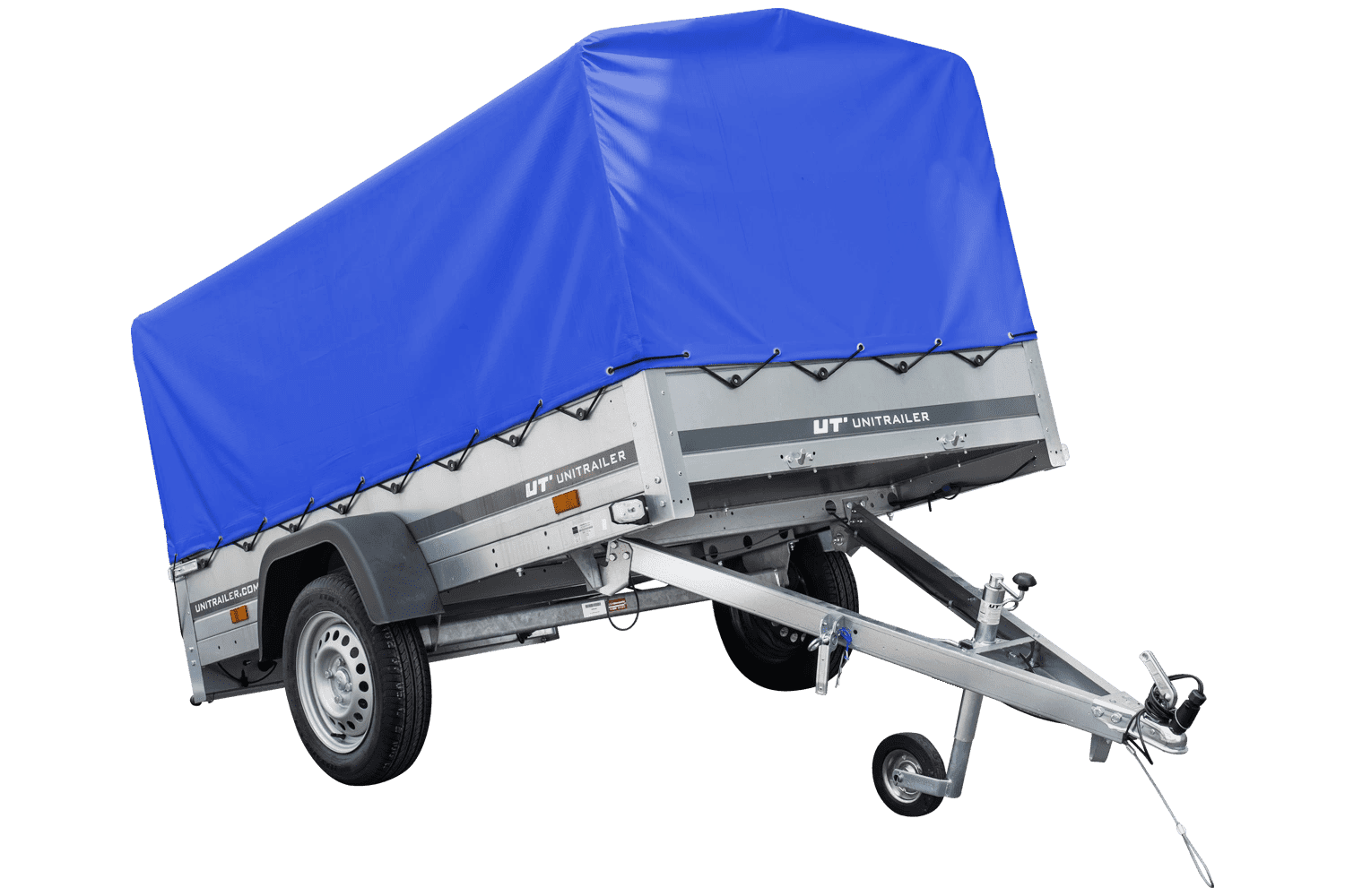 UNITRAILER Garden Trailer 230 KIPP – Straßenanhänger mit hoher blauer Plane