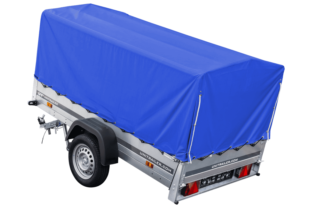 UNITRAILER Garden Trailer 230 KIPP – Straßenanhänger mit hoher blauer Plane