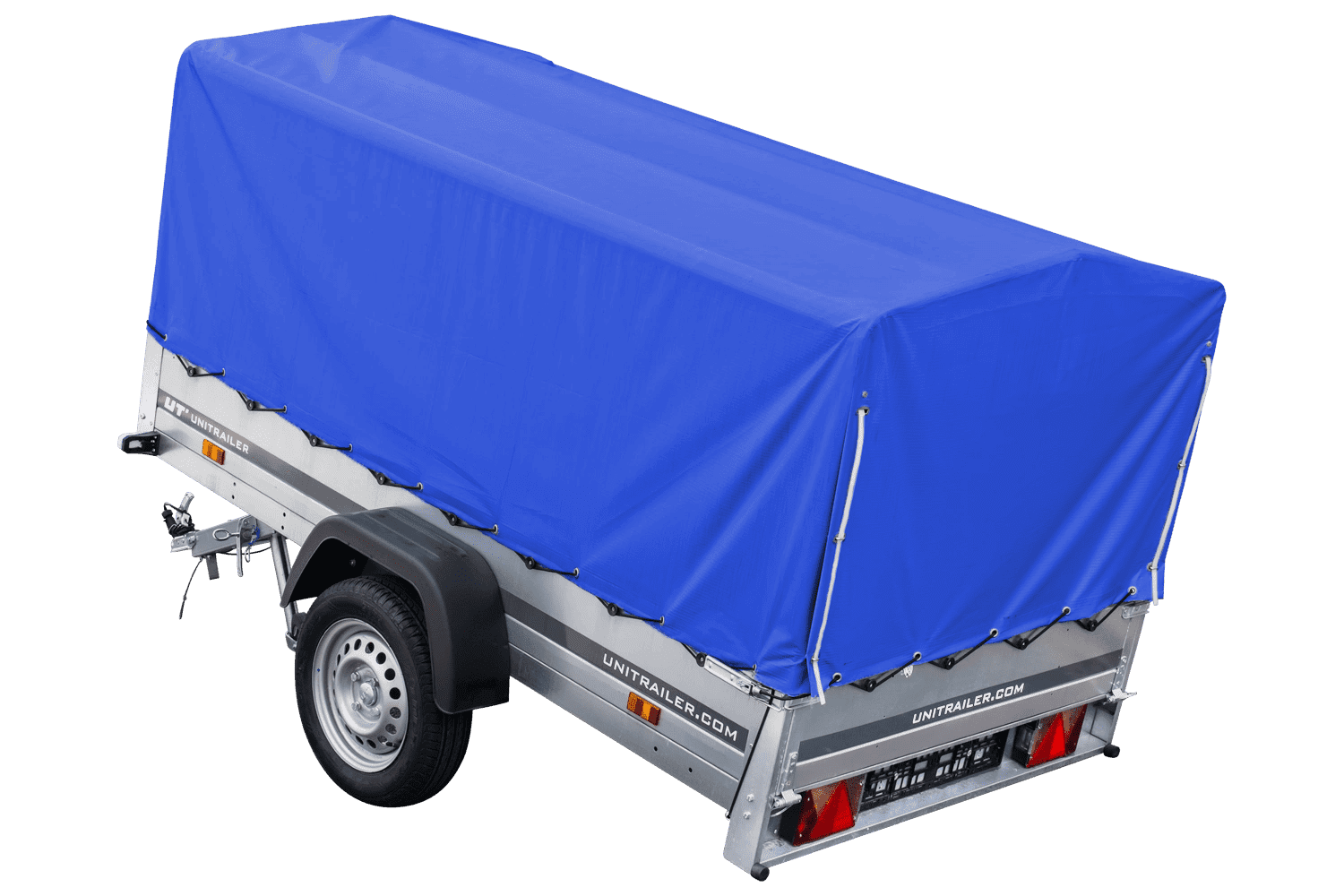 UNITRAILER Garden Trailer 230 KIPP – Straßenanhänger mit hoher blauer Plane