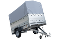 Remorque haute avec rehausses de ridelles et bâche haute - 2,30 x 1,25 m - Garden Trailer 230 KIPP