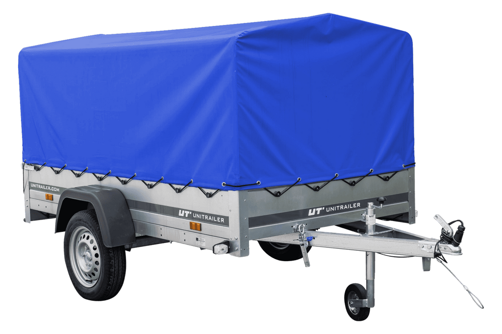 UNITRAILER Garden Trailer 230 KIPP – Straßenanhänger mit hoher blauer Plane