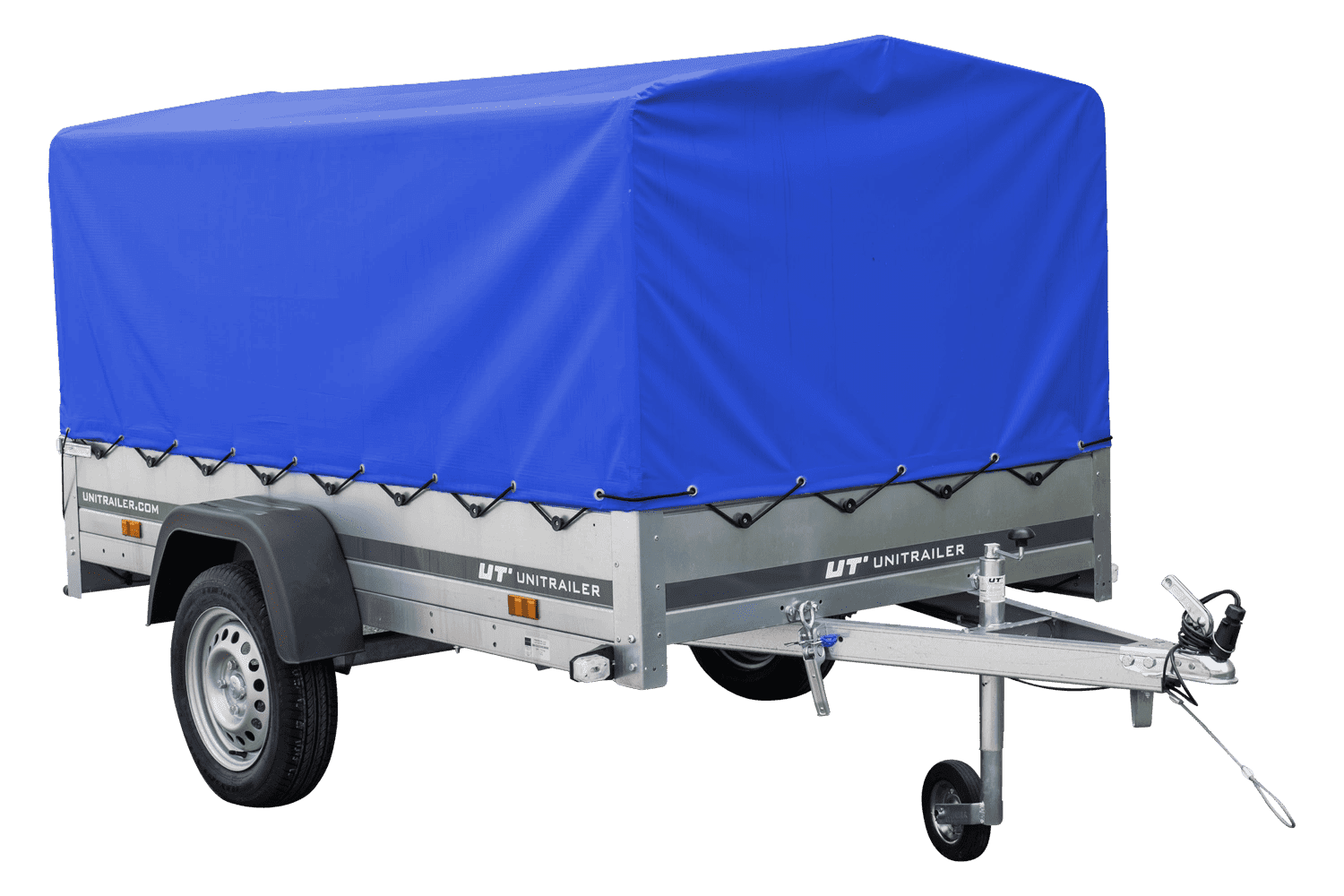 UNITRAILER Garden Trailer 230 KIPP – Straßenanhänger mit hoher blauer Plane