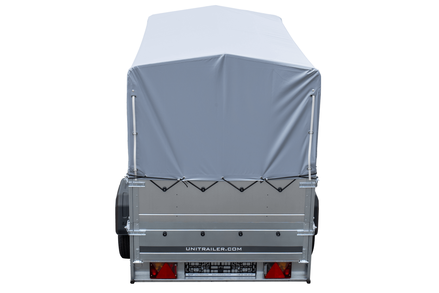 Hoher Anhänger mit erhöhten Bordwänden und hoher Plane - 2,30 x 1,25 m - Garden Trailer 230 KIPP