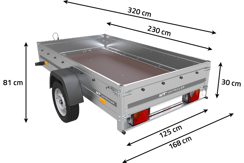 PKW-Anhänger 230 x 125 cm Garden Trailer 230 KIPP
