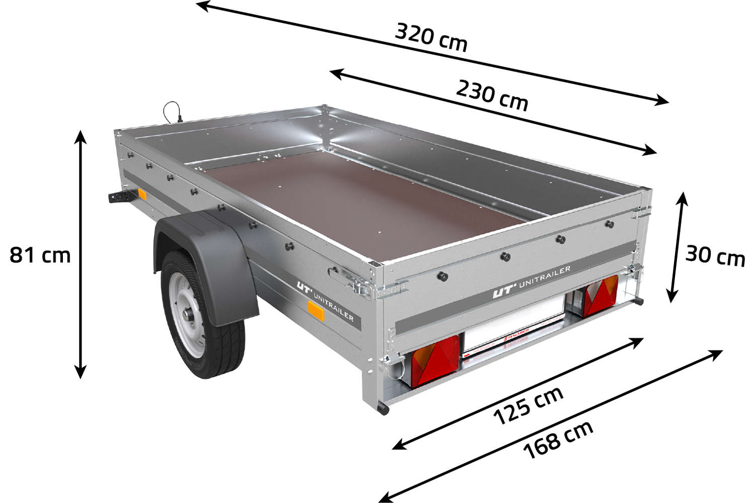 PKW-Anhänger 230 x 125 cm Garden Trailer 230 KIPP