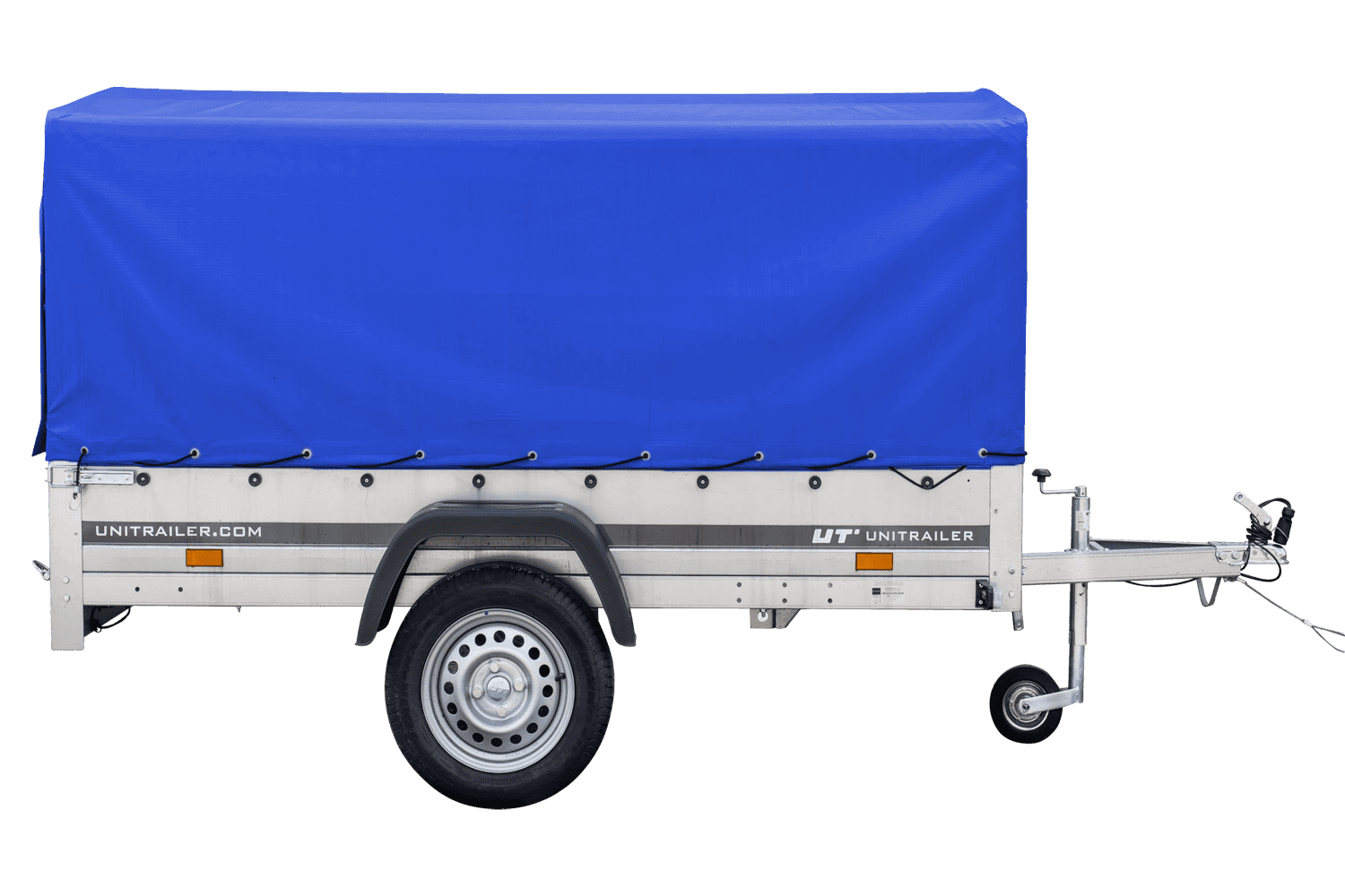 UNITRAILER Garden Trailer 230 KIPP – Straßenanhänger mit hoher blauer Plane