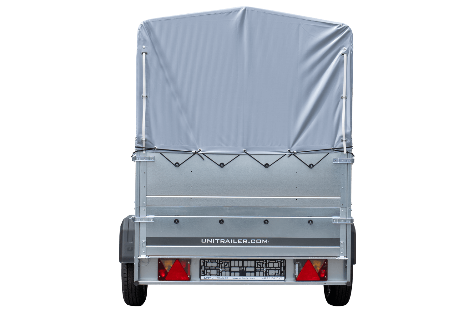 Hoher Anhänger mit erhöhten Bordwänden und hoher Plane - 2,30 x 1,25 m - Garden Trailer 230 KIPP