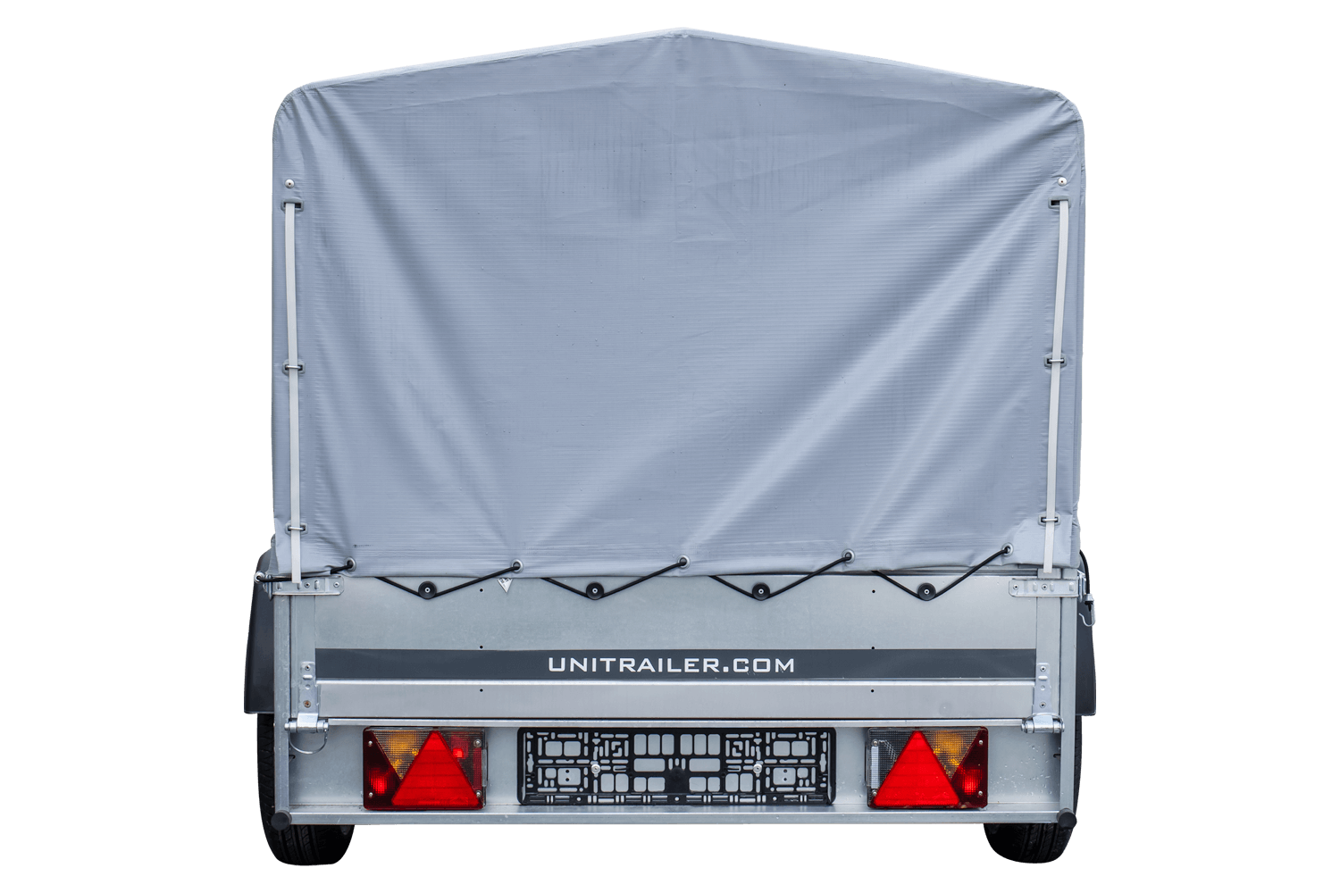Straßenanhänger mit hoher Plane, Bügel H-800 und Stützrad 230x125 Garden Trailer 230 KIPP