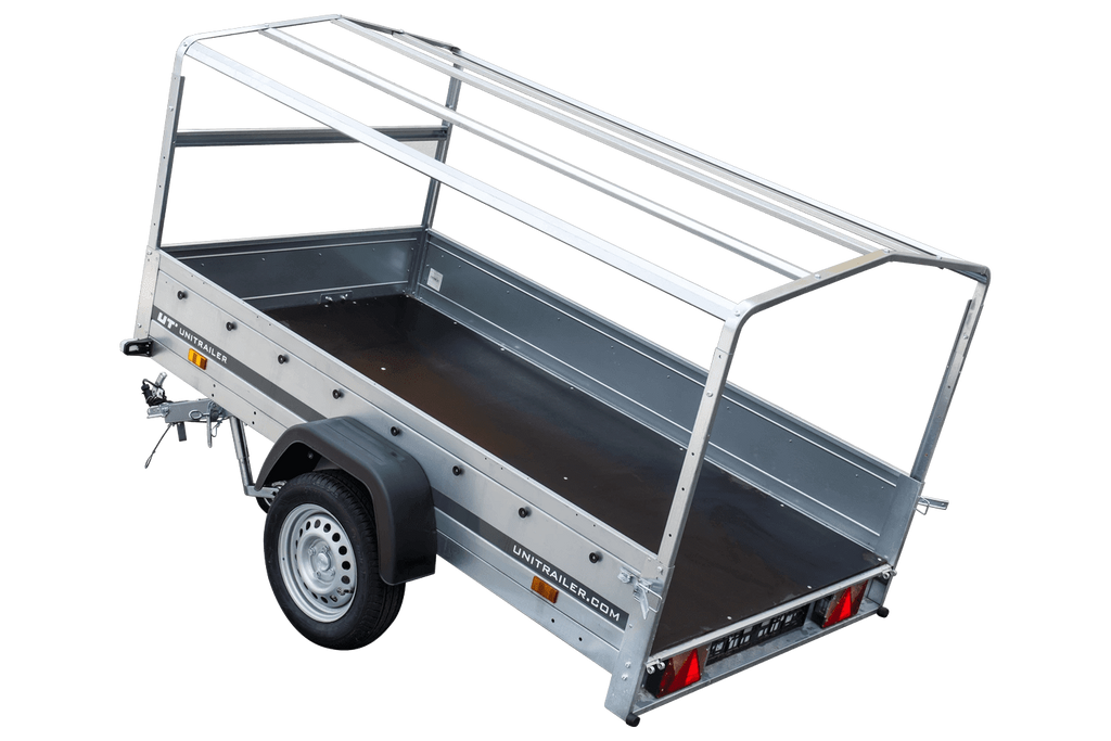 UNITRAILER Garden Trailer 230 KIPP – Straßenanhänger mit hoher blauer Plane