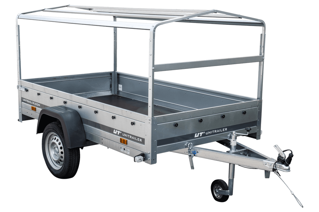 UNITRAILER Garden Trailer 230 KIPP – Straßenanhänger mit hoher blauer Plane